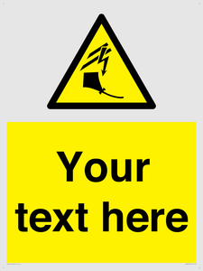 Custom warning kite flying near powerlines